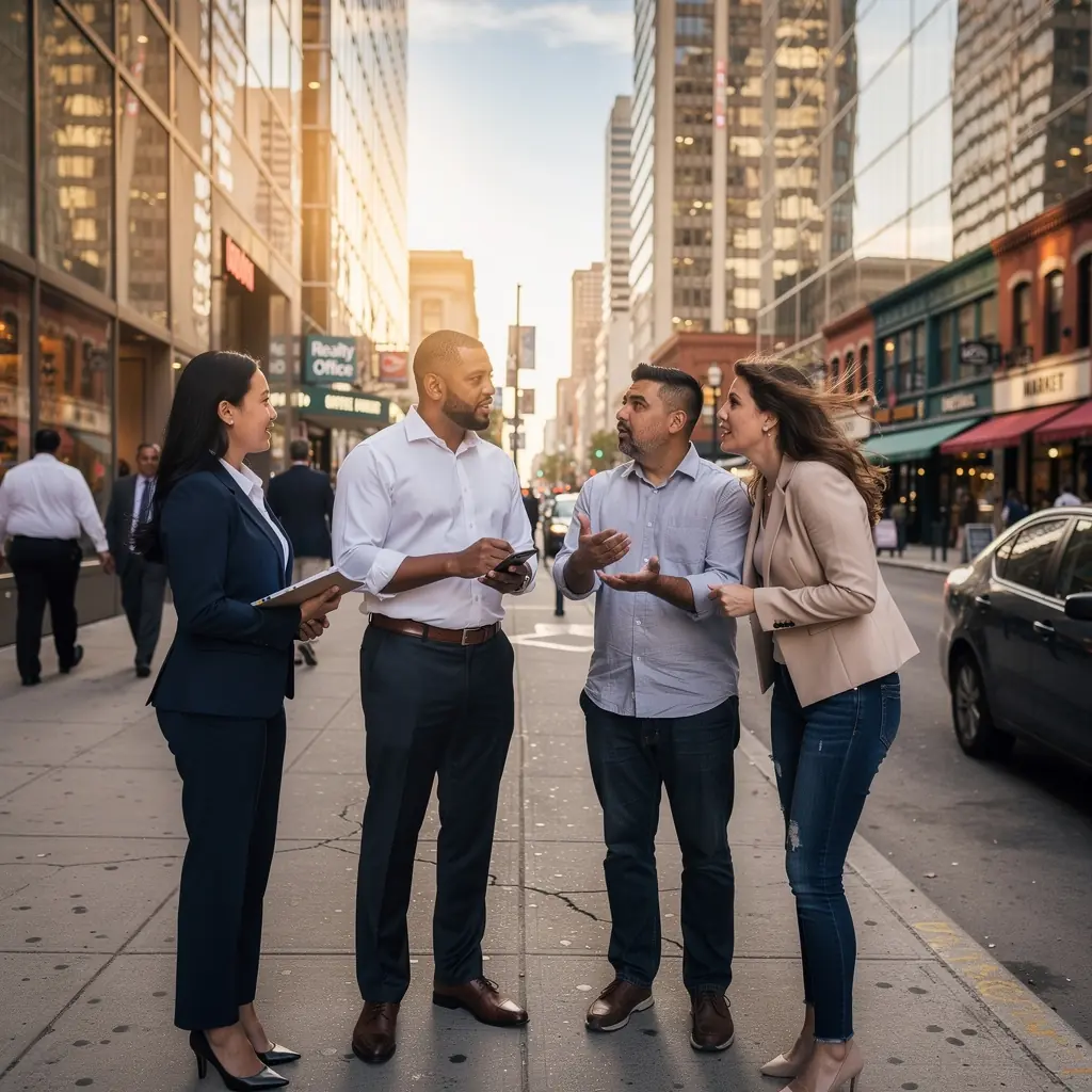 Mapa lokalizacji z zaznaczonymi dostępnymi nieruchomościami na wynajem.