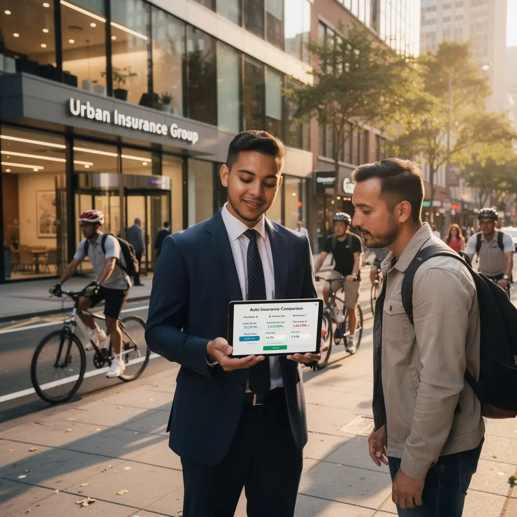Zdjęcie grupy ekspertów omawiających opcje ubezpieczenia samochodowego.