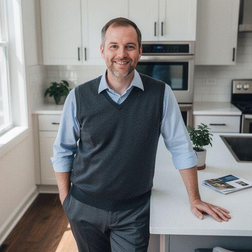 Zewnętrzny widok na kompleks mieszkaniowy z ogrodem.